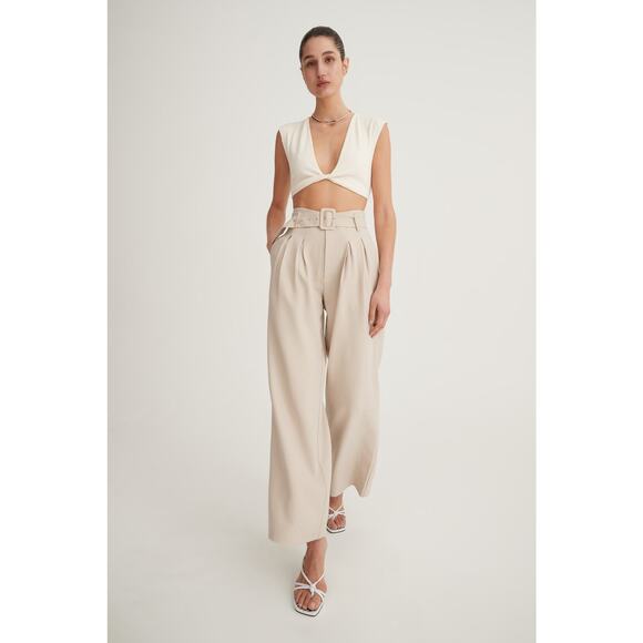 Anthropologie Hansen & Gretel Belinda Houndstooth Pant Natural CheckM $240
